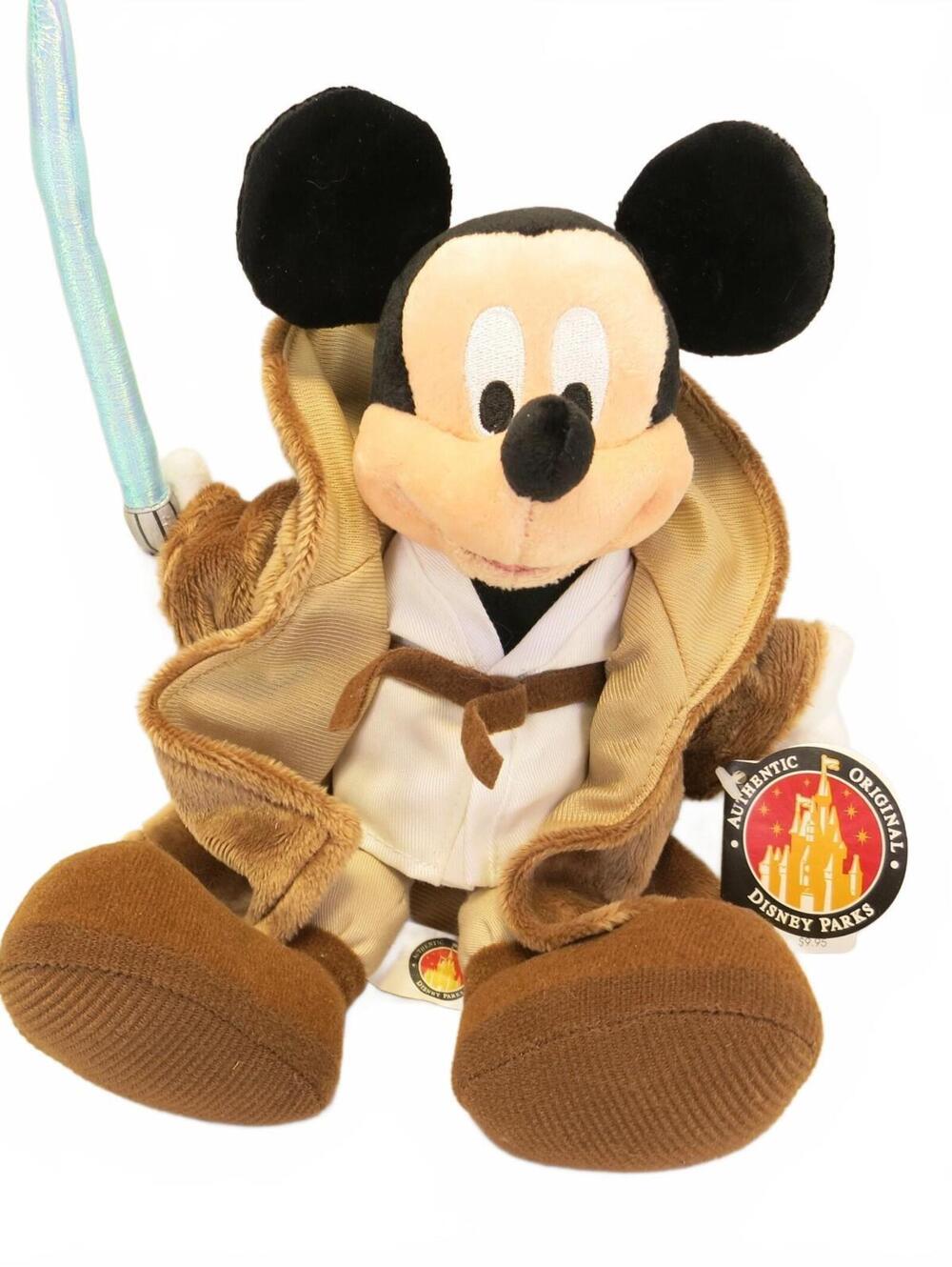 Disney Parks Mickey Mouse Star Wars Jedi Plush 10" Tall NWT